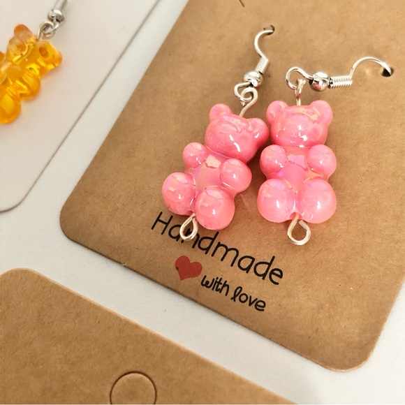 New Set of 6 Pairs of Colourful Gummy Bear Earrings Multiple Cute Unique Gifts - Picture 4 of 9
